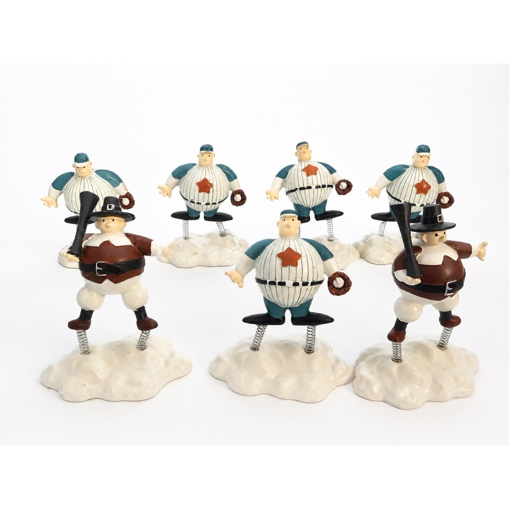 Enesco Miracle on 34th Street Movie Memories Pilgrim Baseball Figure Set 7pc